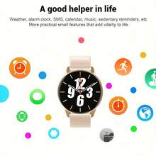 Smartwatch con llamadas/marcación inalámbrica, múltiples recordatorios de aplicaciones, adecuado para hombres y mujeres, reloj deportivo, fondo de pantalla personalizable, control de música, compatible con iOS/Android - Multicolor - Ver 3
