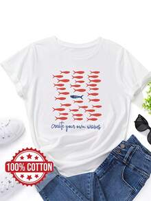 Women T-Shirts - [White] - View 1