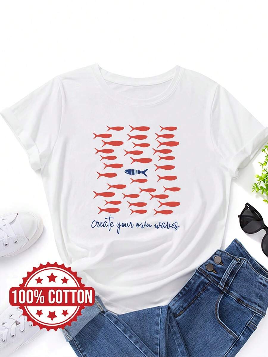 Women T-Shirts - [White] - View 1