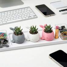 Cute Whale Succulent Planter Pot, Mini Animal Flower Pot For Small Plants, Cactus, Air Plants, Desktop Nursery Coastal Home Decor - A - View 3