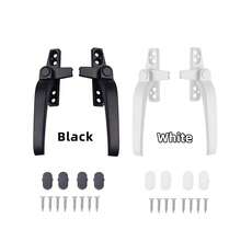 1个/2个白色/黑色通用双层玻璃窗把手，加厚可拆卸铝合金和塑钢窗把手，带固定螺丝，安全平开窗，右开/左开 - 顏色 - 查看 3