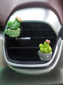 Bộ 2 chậu cây cảnh trang trí lỗ thông gió ô tô dễ thương sáng tạo, máy khuếch tán hương thơm, đồ trang trí nội thất ô tô (Không bao gồm hương thơm) - Nhiều màu - Xem 12