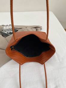 Large Capacity Handbag For Women, New Fashionable Versatile Commuter Shoulder Tote Bag - Brown - View 4
