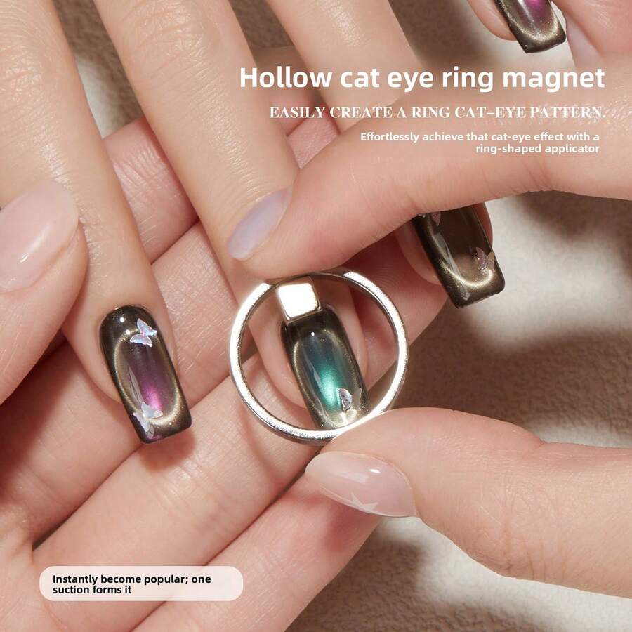 2026 Viral Cat Eye Magnetic Tool, Strong Round Magnetic Cat Eye Attachment In 3 Seconds, Wide Lighting Effect, Nail Art Magnet