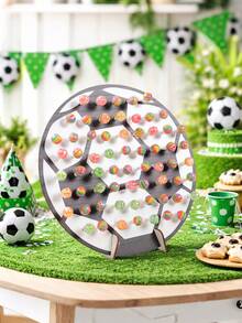 1 Set Mehrgrößen Fußball-förmiger Holz-Lutscher-Displayständer, Fußball-Stil wiederverwendbarer Süßigkeiten-/Dessertständer, Fußball-Geburtstagsfeier Dekorationszubehör, Fußball-Themen-Party Essens-Displayständer, Fußball-Fan-Treffen Süßigkeitenständer, Fußball-Team-Party Zubehör, Jungen-Geburtstagsfeier Dekoration, Erwachsenen-Zeremonie & Babyparty & Gender-Reveal-Party Tischdekoration, Heimdekoration, Raumdekoration, Geburtstagsgeschenk, Fußball-Party-Gastgeschenke - Fußball - Übersicht 8