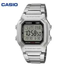 Casio ساعة كاسيو W-800HD-1AVPF المربعة المعدنية الفضية الكاملة، بطارية 10 سنوات، مقاومة للماء 100 متر، ساعة رقمية متعددة الوظائف - مقاس واحد - مشاهدة 4