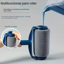 Large Self-Feeding Paint Roller Set - Perfect For Latex And Wall Paints, Smooth Even Coating, Easy To Use, 7-Inch Roller Length, Metal & Plastic Material, Durable Paint Application Kit For Home Renovation - A - View 5