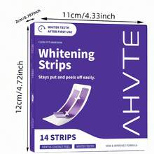 14pcs Teeth Whitening Strips, Suitable For Sensitive Gums, Whitens Teeth, Purple Whitening Strips, Removes Yellow Stains, Effectively Improves Tooth Shade, Brightens Smile - 打條 - 查看 4