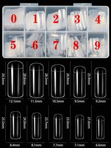 500Pcs/Box Half Cover False Nail Tips Natural And Clear Summer Minimalist Fake Nails Nail Extension Nail Art For Daily DIY & Nail Salon Use - Multicolor - View 8