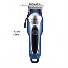 Kemei KM-1995 男士电动理发器，复古油头电动理发器，适用于理发店，USB充电，持久耐用，可修剪头发/胡须，父亲节礼物 - 查看 7