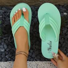 Women's Flip Flops - European And American Style Lightweight Comfortable Casual Thong Slippers - Beach Sandals Size 36-45 - Grass Green - View 9