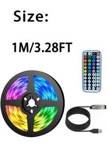 Bandă luminoasă LED USB cu telecomandă cu 44 de taste, funcție magică de schimbare a culorii RGB, alimentată prin USB, potrivită pentru dormitor, sufragerie, petrecere de ziua de naștere, Crăciun, Halloween, lumină de noapte/iluminare de fundal TV, cu funcție de schimbare a culorii RGB cu temporizator, aplicabilă pentru dormitor, decorațiuni de sărbători, decorațiuni pentru camere de acasă, decorațiuni de perete, petrecere de Halloween - alb - Vizualizare 15