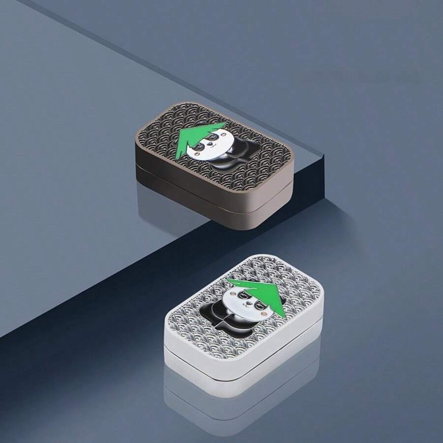 1pc Panda Infinity Push Plate Metal Stress Relief Toy, Office & Outdoor Stress Relief, Birthday/Holiday Gift - Multicolor - View 1