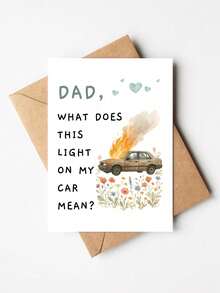 1 pieza Tarjeta de Día del Padre/Cumpleaños del Padre divertida con sobre - Regalo humorístico para el Padre, tarjeta perfecta para que la hija le dé a su padre, en blanco por dentro, regalo del Día del Padre - Ver 9