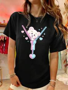 Women T-Shirts - Black - View 1