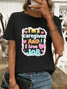 Dam-T-shirts - Svart - Visa 1