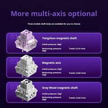 AULA Win60 HE 60% 可定制游戏磁力开关键盘，RGB，8K Hz 轮询率，0.02mm 触发精度，霍尔效应磁力开关，热插拔开关，垫片静音结构，可调节 RT，专为 FPS/MOBA 竞技游戏玩家设计。 - 查看 12