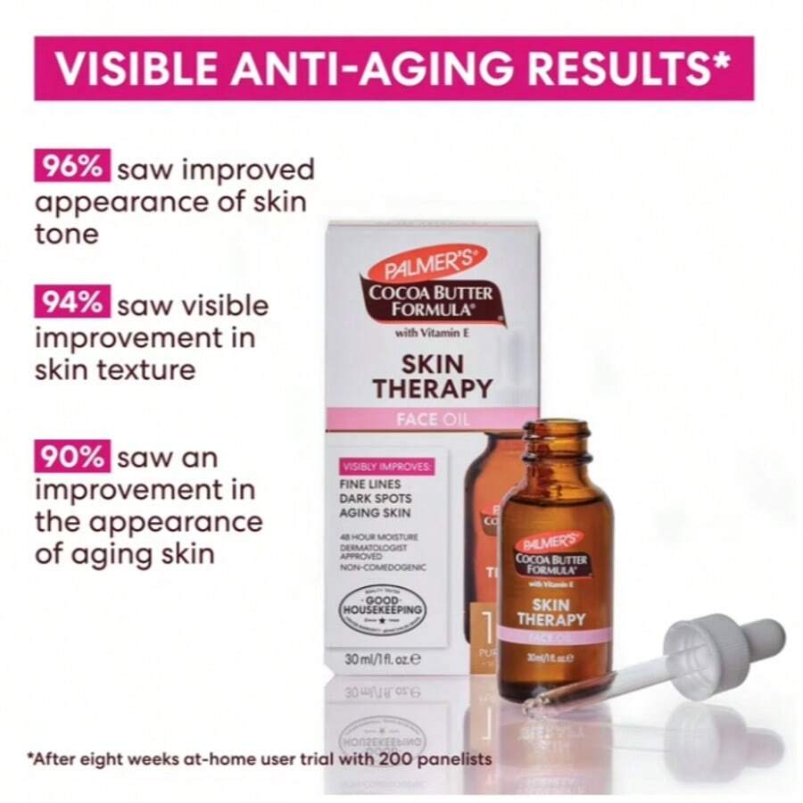 Palmer's Cocoa Butter Formula Skin Therapy Oil For Face Rosehip Fragrance 1 Fl Oz Vitamin C & Retinol Glow Treatment - 油 - 查看 1