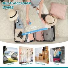 RAF Bomba de vacío eléctrica, adecuada para bolsas de almacenamiento al vacío de ropa en otoño e invierno, se puede usar para el almacenamiento al vacío de artículos del hogar, ropa de viaje al aire libre, pantalones, mantas, ropa de cama, etc. Oferta especial en primavera, otoño, verano y camping. Bolsas de almacenamiento - Ver 4