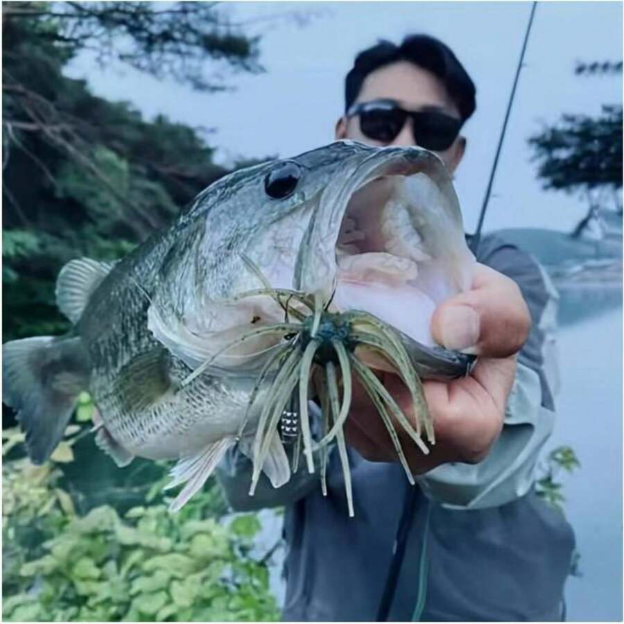 Mồi mềm hình nhím biển nổi, mồi mềm hình giun sinh học bằng TPE, mồi câu cá biển và ao. - Nhiều màu - Xem 1