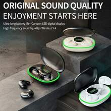 Sleep Invisible TWS Wireless Earbuds, HiFi Stereo, LED Digital Display, Low Latency Gaming, Ergonomic Lightweight Sleep Headphones, Compatible With IOS & Android, Comfort Fit For Travel & Fitness - Multicolor - View 3