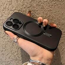 Funda magnética para teléfono para iPhone 17 Pro Max, 17e, 16 Pro Max, 15, 13, con película protectora de lente y carcasa suave a prueba de golpes - Negro - Ver 8