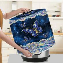 1pc Butterfly Flower Pattern Dust Cover For Rice Cooker, Household Kitchen Appliance Dust Cover For Pressure Cooker, Air Fryer, Dust-Proof And Oil-Proof Protective Cover - Full Coverage - View 6