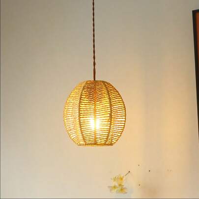 1pc Bohemian Country Style - Rustic Vintage Style, E27 Screw Base, Furniture And Lighting Accessories, Easy To Install. Perfect For Home Interior Decoration, Soft Ceiling Lighting, Lampshade Ceilings, Room Decor, Novelty Lighting, As Well As Lampshades For Living Rooms, Bedrooms, Cafes, And Restaurants.