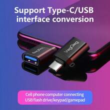VegGieg Type-C 转 USB3.0 适配器，OTG 转换器，USB 3.0 公头转 USB-C 母头适配器，适用于智能手机、U盘、游戏手柄、笔记本电脑 - 查看 7