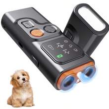 超声波止吠器，带LED手电筒；可充电，有效制止狗吠 - 黑色 - 查看 2