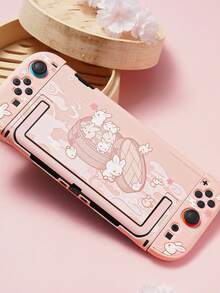 GeekShare Cute Rabbit Design Ultra-Thin Protective Case For Nintendo Switch 2 Console - Pink - View 5