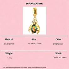 Gold Plated Charms For Bracelets, Lucky Horse Ladybug Apple Nativity Dangle Beads, DIY Jewelry Gift Fits Bracelet Necklace For Women - Gold - View 17