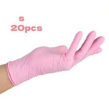 10/20/50/100pcs Powder-Free Latex-Free Pink Nitrile Gloves, Suitable For Kitchen Cleaning, Beauty, Sofa, Outdoor Camping, Etc. (Hot Selling 10, 20, 50, 100 Pcs Pack) - Baby Pink - View 13