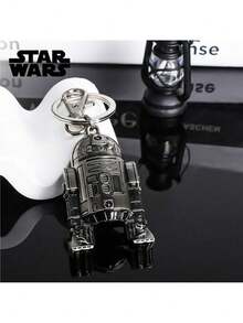 StarWars 1PC Star Wars Officially Licensed Metal Keychain Featuring 4 Styles Millennium Falcon R2-D2 X Wing And BB-8 3D Stereo Designs Bag Charm Accessory For Daily Use And Collection Ideal Gifts For Star Wars Fans - A - View 6