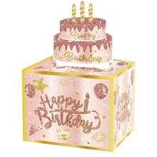 一套生日储钱罐，配有拉绳惊喜卡和30个DIY小袋子——送给父母、爱人、朋友的趣味现金礼物 - 查看 9