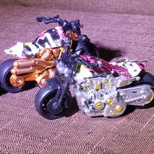 Creative Pearl Metallic Motorcycle Model, Friction Powered Colorful Graffiti Motorcycle Toy - Multicolor - View 6