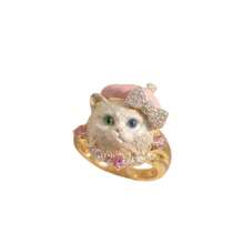 Cute Kitty Ring, Exquisite And Adorable Design, Crafted With Delicate Brushed Finish, Sweet And Gentle Style, A High-Value And Unique Gift Ring For Your Girlfriend Or Best Friend. - Cat - View 5