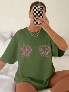 1pcs Custom Mermaid Bachelorette Shirt  Last Toast On The Coast Bachelorette Coastal Bachelorette Bikinis And Martinis Last Splash,Plus-Size Fashion T-Shirt - 軍綠色2 - 查看 11