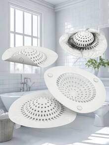 1 cái nút chặn thoát nước bằng silicon màu trắng cho vòi sen, giúp lọc tóc và ngăn tắc nghẽn, đảm bảo dòng chảy nước hiệu quả, trọng lượng nhẹ, bảo vệ đường thoát nước nhà tắm. - Nhiều màu - Xem 1