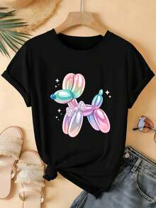 Camisetas femininas - Preto - Ver 2