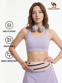 CAMEL CROWN Outdoor Sports Waist Bag, Compact Portable Waist Pack For Running, Cycling, Fitness, Unisex - Rose Pink - View 1
