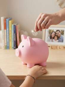 1pc Cute Piggy Bank, Savings Jar, Coin Bank, Suitable For Indoor Decor - Cartoon Piggy Bank - View 2