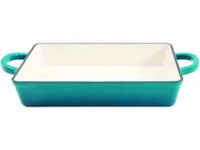Crock-Pot Crock Pot 112008.01 Artisan Enameled Cast Iron 13-Inch Lasagna Pan, Teal Ombre - 查看 1