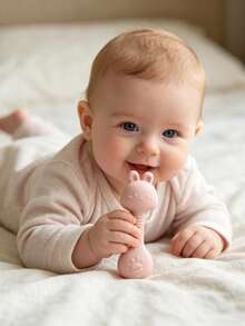 1 buah Mainan Kerincingan Bayi Silikon, Mainan Sensorik untuk Bayi yang Sedang Tumbuh Gigi, Mainan Kerincingan Hewan untuk Melatih Genggaman Balita, Hadiah Ulang Tahun Pertama untuk Bayi Baru Lahir - MultiWarna - View 1