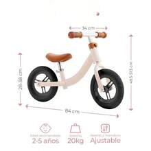 Bicicleta De Equilibrio Sin Pedales Entrenadora Para Niños Color Verde, Segura y Ajustable para Aprendizaje - Rosa - Ver 2