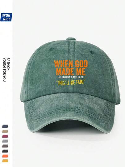 1pc Unisex Vintage Distressed Letter Decor Baseball Cap, Trucker Hat, Suitable For Outdoor, Travel, Hiking, Beach