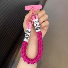 1条多巴胺编织手机挂绳，简约手工尼龙带，适用于通用手机壳，可DIY创意手机挂链、汽车钥匙链、耳机挂绳、腕带，带夹子 - 彩色 - 查看 14