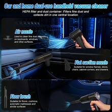 Upgraded Cordless Handheld Vacuum Cleaner, Long-Lasting Battery (Built-In 2000mAh Lithium Battery), 4-In-1 Blow/Suction Design, Powerful Cyclone System, Strong Suction, Quiet Operation, Low-Voltage Motor, Multifunctional Stick Vacuum Cleaner, Compact And Portable, Suitable For Car, Office, Room, Sofa, Bedding Cleaning - Cordless - View 5