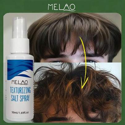  Men's Texturizing Spray, MELAO Texturizing Salt Spray For Men, Adds Volume & Texture, For Messy & Wavy Styles, Strong Hold, Lightweight Formula, 50ml/1.69fl.Oz