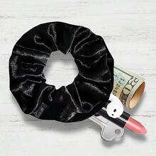 Dây buộc tóc nhung có túi, dây chun buộc tóc có khóa kéo, thích hợp cho các ngày lễ quốc gia. - A - Xem 6